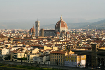 Fototapeta na wymiar Summer. Italy. Florence. Panoramic view of the city.