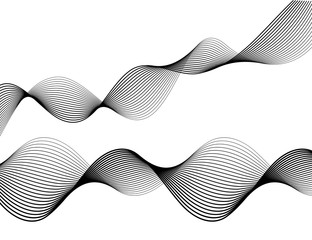 Design element Wave many parallel lines wavy from thin to thick02