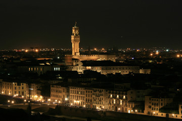 Fototapeta na wymiar Summer. Night. Italy. Florence. Panoramic view of the city.