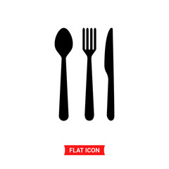 Spoon fork knife vector icon