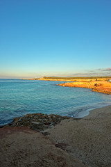 Cala Comte beach on the island of Ibiza, Balearic Islands.