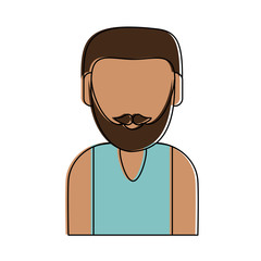 Man faceless cartoon icon vector illustration graphic design