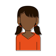Woman faceless avatar icon vector illustration graphic design