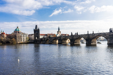Fototapeta na wymiar Charles Bridge or Karlov most, Prague, Czech Republic
