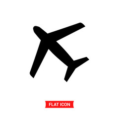 Obraz premium Airplane vector icon