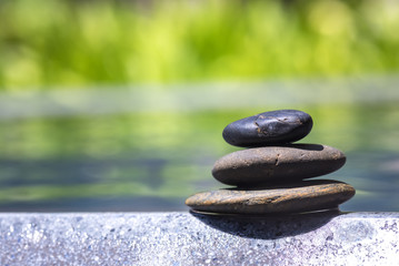 Stones spa treatment scene, zen concept