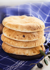 Puccia salentina- traditional Italian flatbread, Puglia.