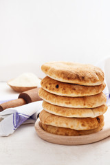Puccia salentina- traditional Italian flatbread, Puglia.