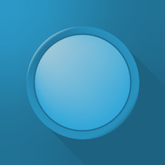 High Quality Modern Blue Button on Color Background . Vector Isolated Illustration