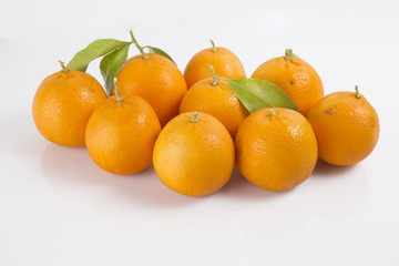 fresh fruit collection oranges isolated on white background.