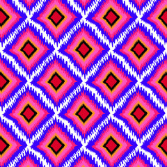 Geometric Ikat pattern