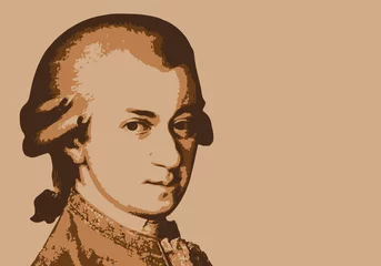 Deurstickers Mozart - musicien - portrait - personnage historique - musique - personnage célèbre - musique classique © pict rider