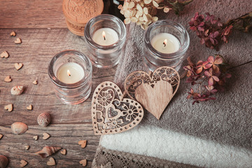 Wellness decoration, Spa concept in Valentine's Day