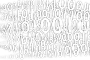 white text with shadows on white background, illustration