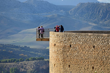 Observation deck in the Ronda gardens, Spain