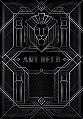 The Great Gatsby Style vector, Abstract Lion geometric patterned background and geometric