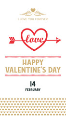 Happy Valentines day greeting card.