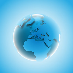 Fototapeta premium 3D earth, vector illustration