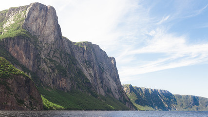 gros morne, newfoundland, canada, mountain, fjord, rock face, valley