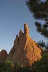 Fototapeta na wymiar Rock Climber in Garden of the Gods