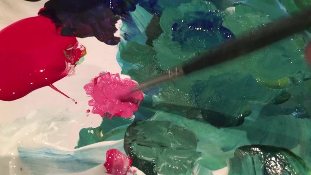 Mixing Paints to make pink