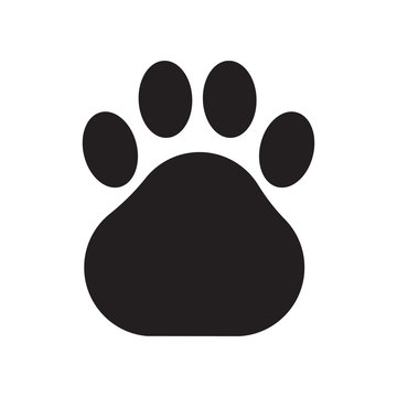 Animal paw icon vector illustration. Free royalty images.