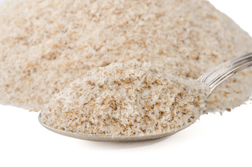 Löffel Flohsamenschalen, Nahaufnahme