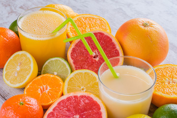 Citrus juices ready to serve VI