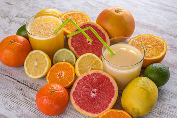 Citrus juices ready to serve V