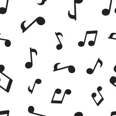 Music note seamless pattern background. Business concept vector illustration. Sound note symbol pattern.