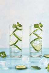 Infused detox water with  cucumber.