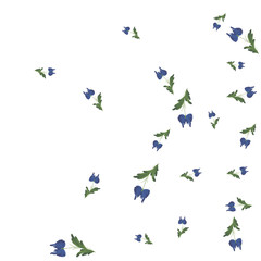 Pretty Floral Pattern with Simple Small Flowers for Greeting Card or Poster. Naive Daisy Flowers in Primitive Style. Vector Background for Spring or Summer Design. 