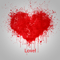 Painted vector heart