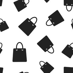 Shopping bag seamless pattern background. Business concept vector illustration. Shop sale bag symbol pattern.