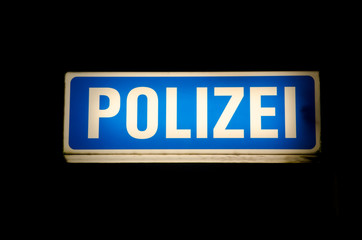 Police road sign