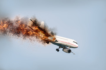 Naklejka premium katastrofa lotnicza