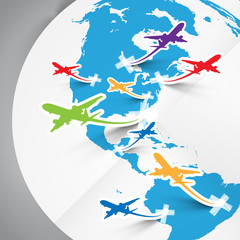 Paper vector planes and Earth