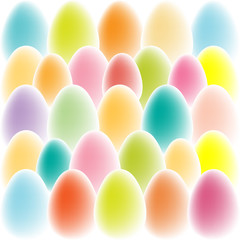 Colored Easter eggs background. Colofrul vector illustration, meshes elements.