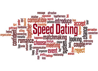 Obraz premium Speed dating word cloud concept 4