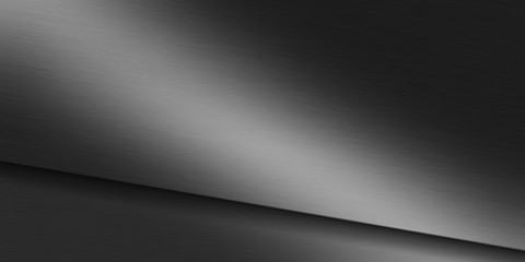 Metal brushed surface over dark background