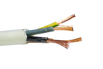 Fototapeta premium Bare Wires Electric Power Cable.