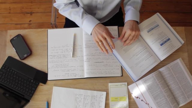 Business study video top view