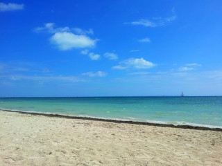 Fototapeta premium Paradise white beach, Yucatan Penninsula, Mexico