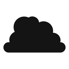 Mountainous cloud icon. Simple illustration of mountainous cloud vector icon for web