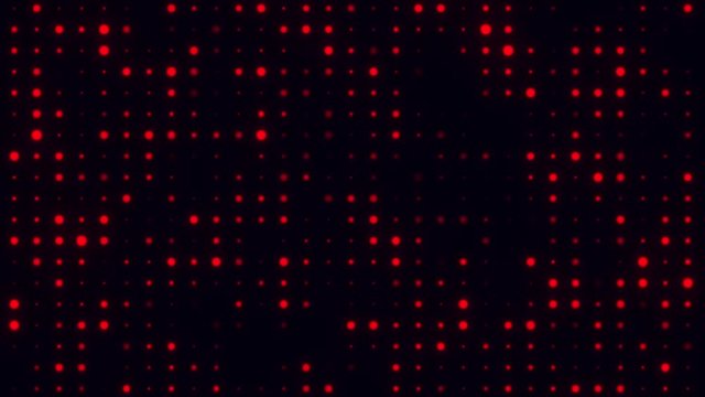 Red Glowing Digital Dots Code VJ Loop Motion Background
