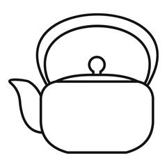 Chinese teapot icon. Outline illustration of chinese teapot vector icon for web
