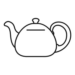 Ceramic teapot icon. Outline illustration of ceramic teapot vector icon for web