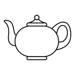 Kitchen teapot icon. Outline illustration of kitchen teapot vector icon for web