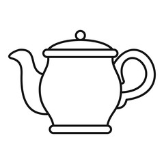 Beautiful teapot icon. Outline illustration of beautiful teapot vector icon for web