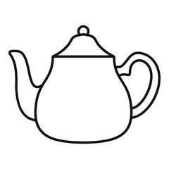 Obraz premium Big kettle icon. Outline illustration of big kettle vector icon for web
